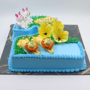 2nd Birthday Flower and Jungle theme 3d shape