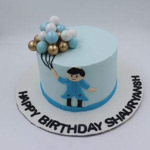 Floating With Balloon Girl Blue Theme