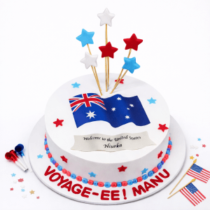 Australia to USA Travel Cake