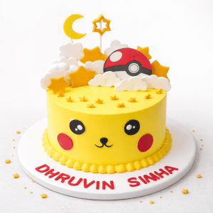 Adorable Pikachu Pokemon Cake
