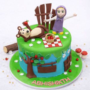 Masha and the Bear Forest Adventure Cake